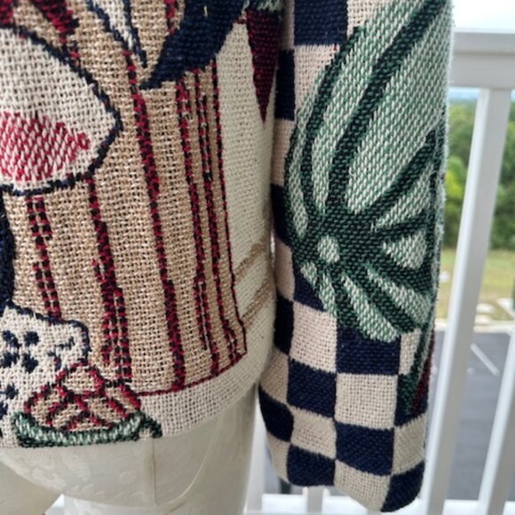 Upcycled military-style jacket. Size Small. - Picture 9 of 11